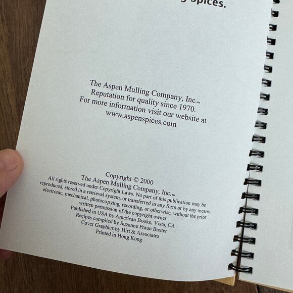 Aspen‎ Mulling Spice: A Cookbook for All Seasons Spiral Bind Recipe Book - Picture 5 of 11